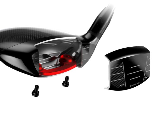 画像: ヘッド内部のウェイトを浮かせた状態で、なおかつフェース寄りの前方へ配置する“スピードウェーブ 2.0”技術。フェース下部で打っても、ボール初速が落ちずに、高く上がってキャリーが伸びる性能を持った