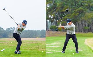 P5（ダウンスウィングで左腕が地面と平行）