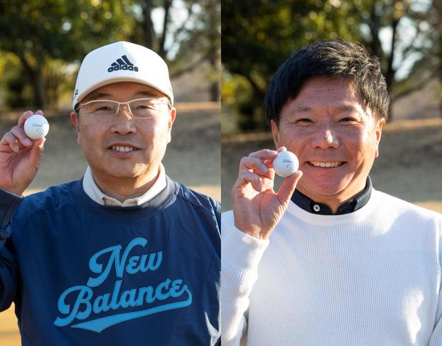 画像: （左）石橋さんは「プロV1x」 （右）宝地戸さんは「プロV1」をセレクト