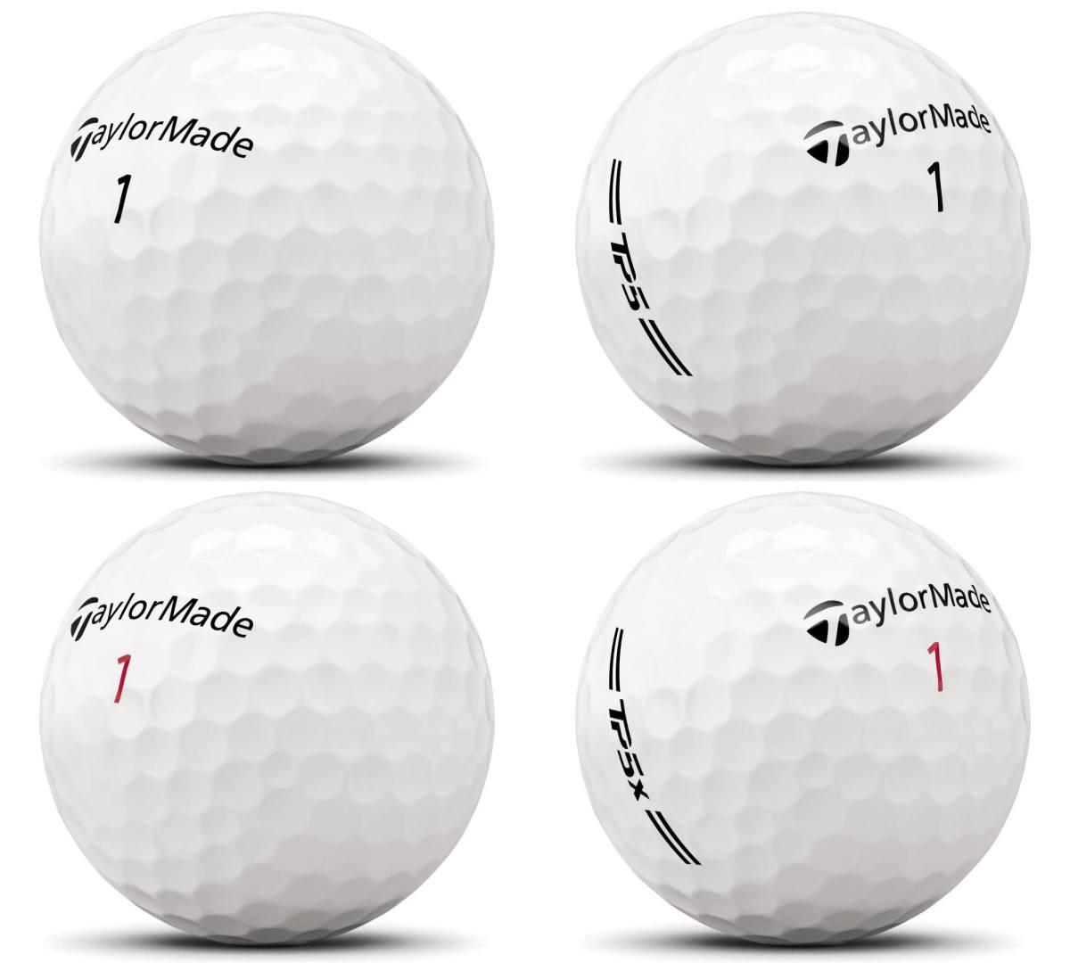 画像: 写真上段／TP5：テーラーメイド史上最もソフトな 5 層ツアーボールがさらに高速化 写真下段／TP5x：テーラーメイド史上、最も低スピンで最速の5層ツアーボール