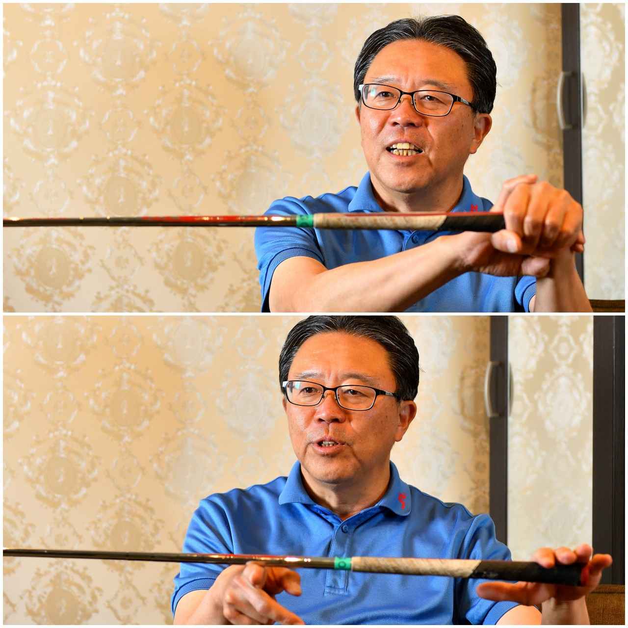 画像: クラブには“振りやすさの指標”とされる「バランスポイント」がある。「これはシャフトの途中にあり、グリップエンドにはない。グリップエンドを支点にしては上手く振れないことにつながります」