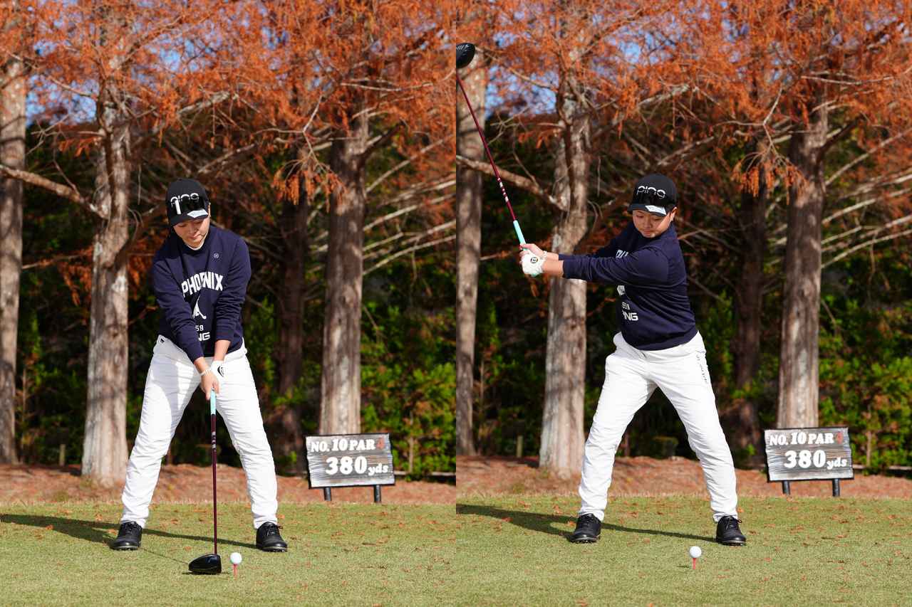 画像: 両ひざの向きと間隔をキープした安定した下半身