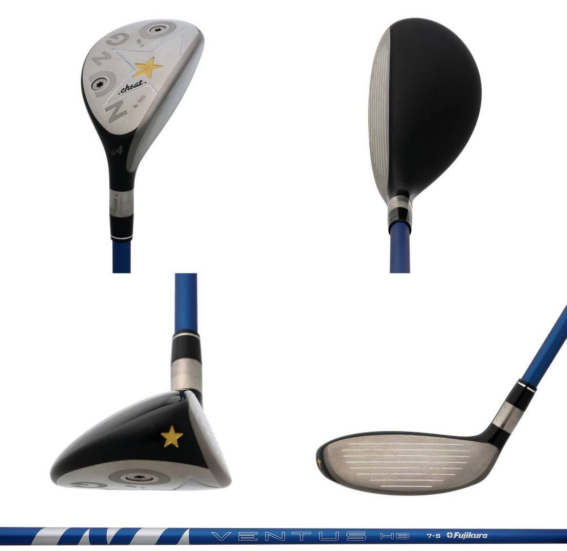 画像: GINNICO 『cheat』ユーティリティ（23.5度）とフジクラ『24ベンタスブルー』シャフト