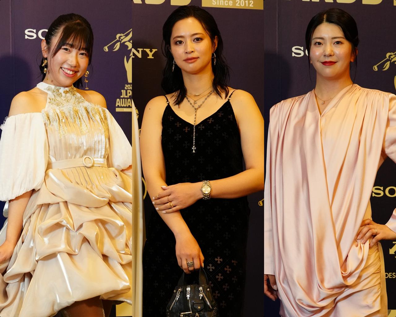 画像: 森コーチが復活優勝へ導いた3人の女子プロ（左から菅沼菜々・柏原明日架・堀琴音）