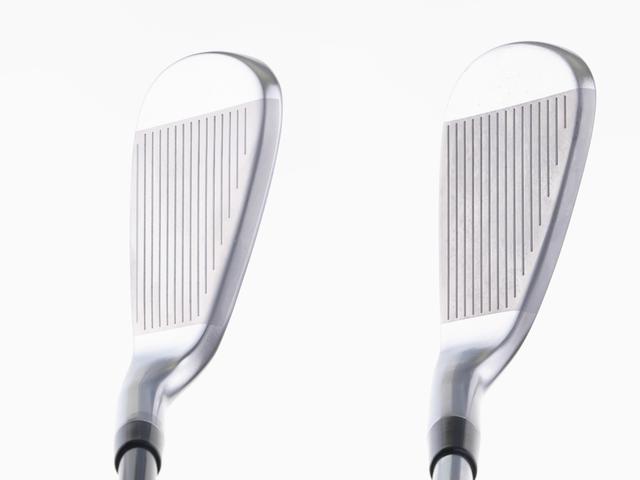 画像: 『Qi MAX』アイアンの9I(ロフト37度/左)、『P790』アイアンの9I(ロフト39度/右)