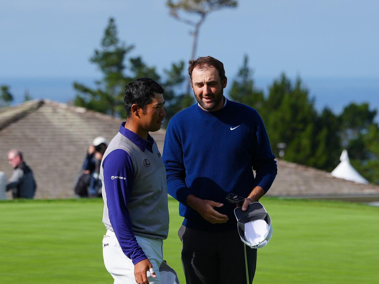 画像: 初日、2日目を松山とラウンドしたシェフラー(撮影/岩本芳弘)
