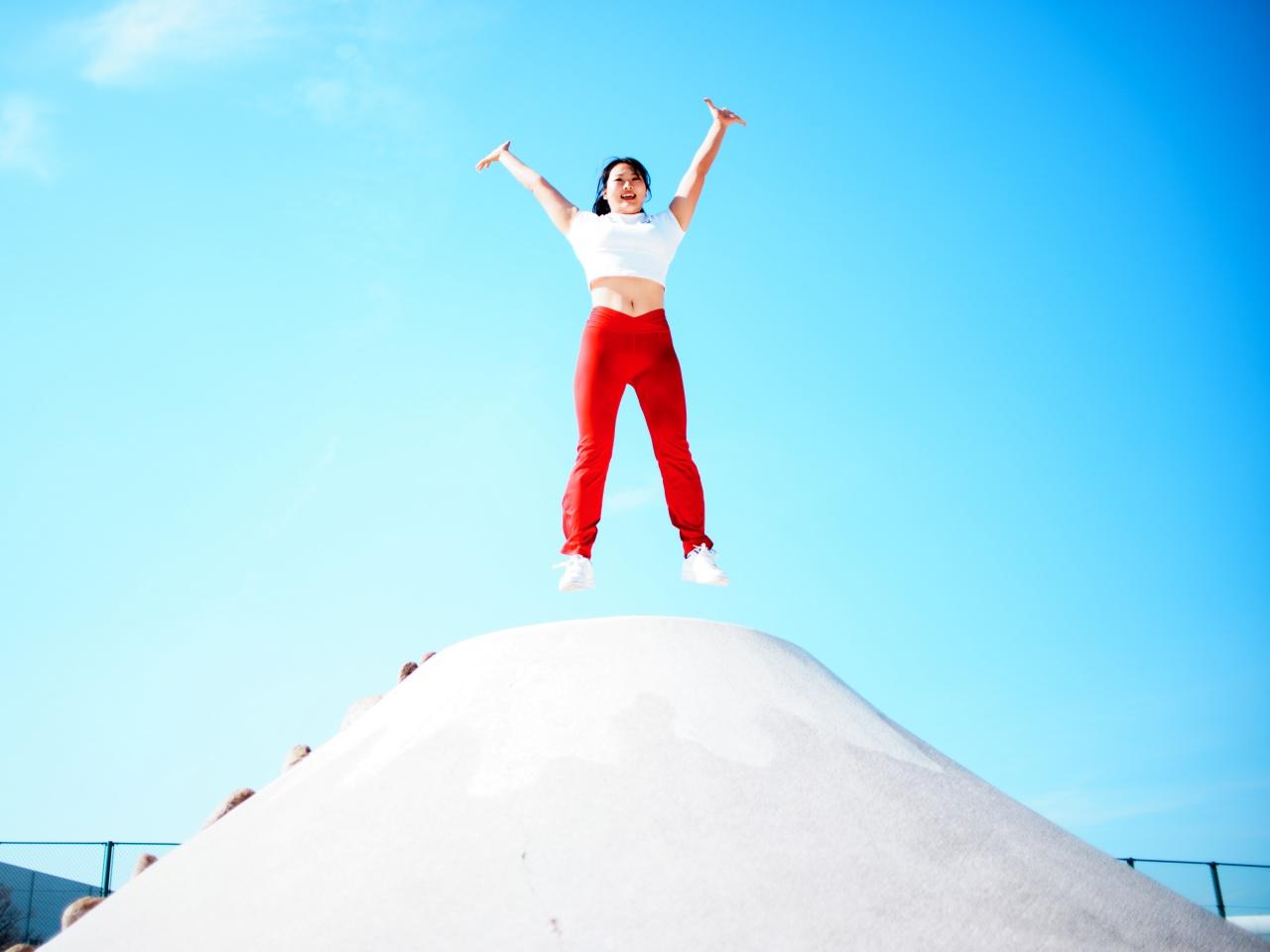 画像: 足首が伸びてなくてすみません(笑)