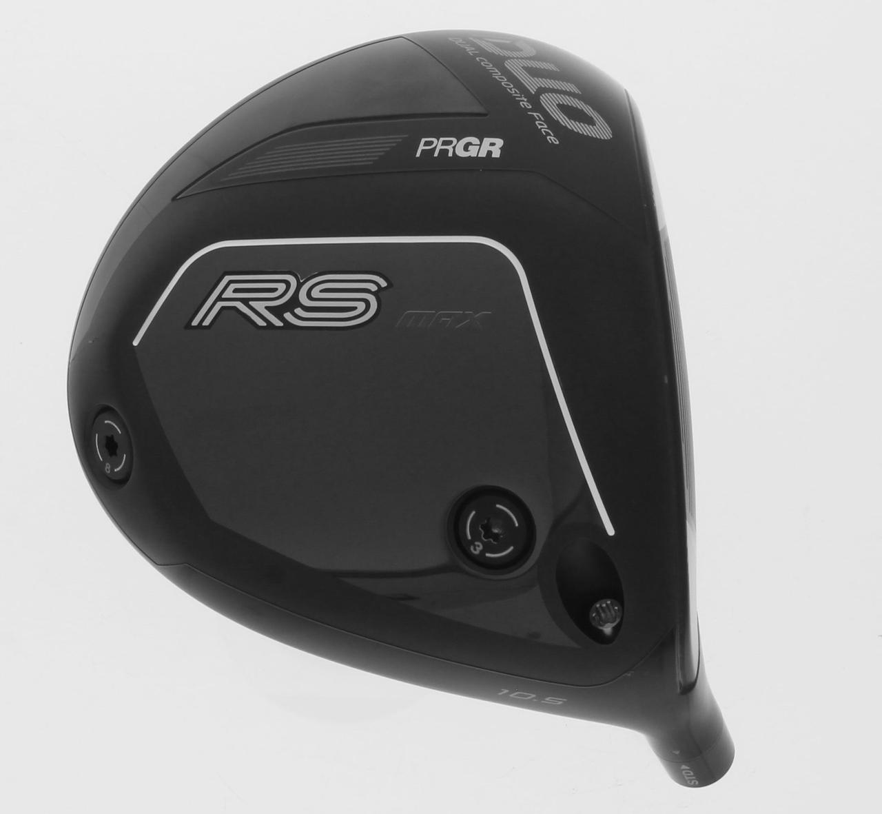 画像: 「RS MAX 2026 Driver」。ソール最後方に「8」、前方ヒール寄りに「3」と書かれたウェートが確認できる。ロフトラインナップは9、10.5度の2種