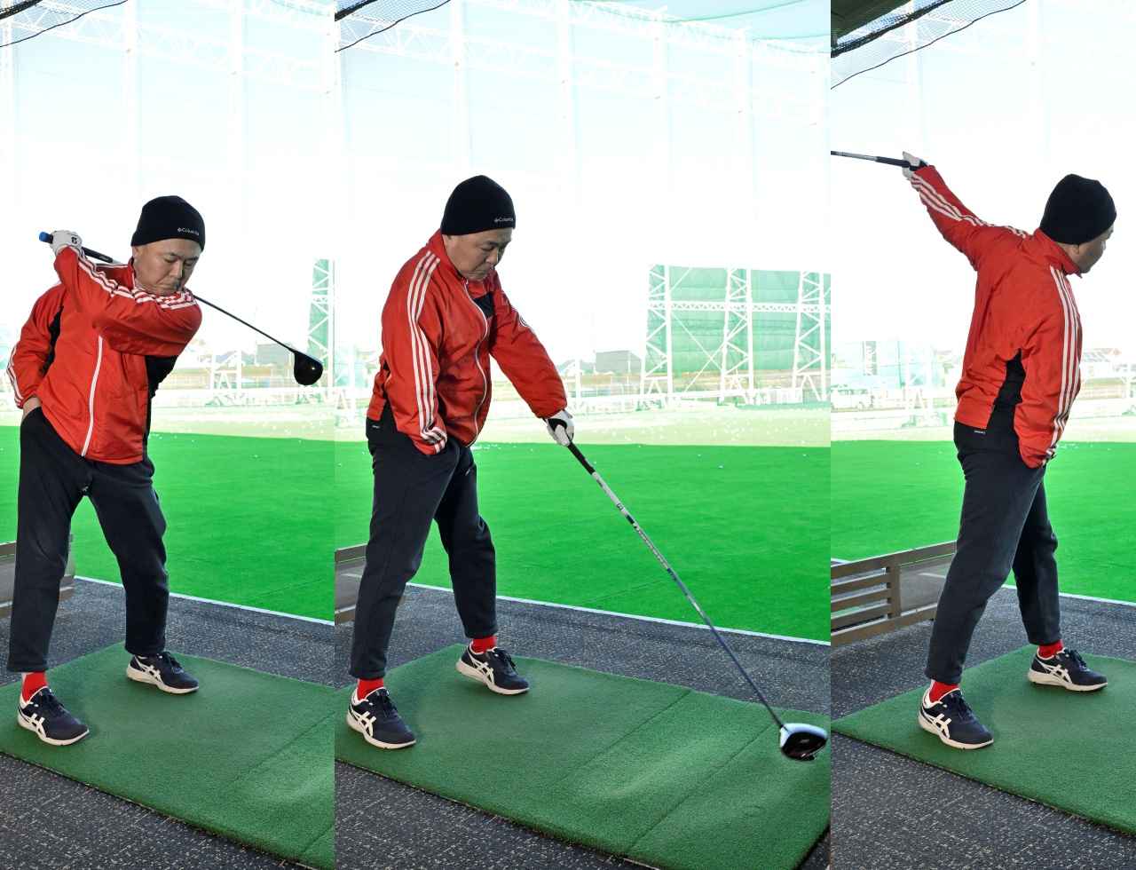 画像: 熱心に練習し、170ヤード飛ばす小原さん。「ここに来たら当たるんですけど、コースではなかなか……」。目標は200ヤード。少しずつ近づいているように思えます