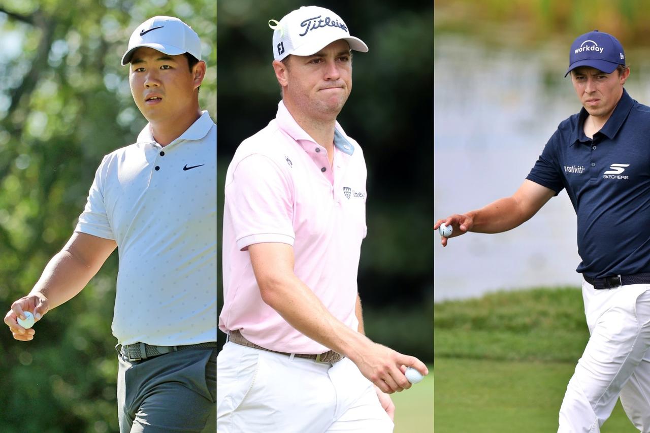 画像: 写真左からトム・キム、ジャスティン・トーマス、マット・フィッツパトリック