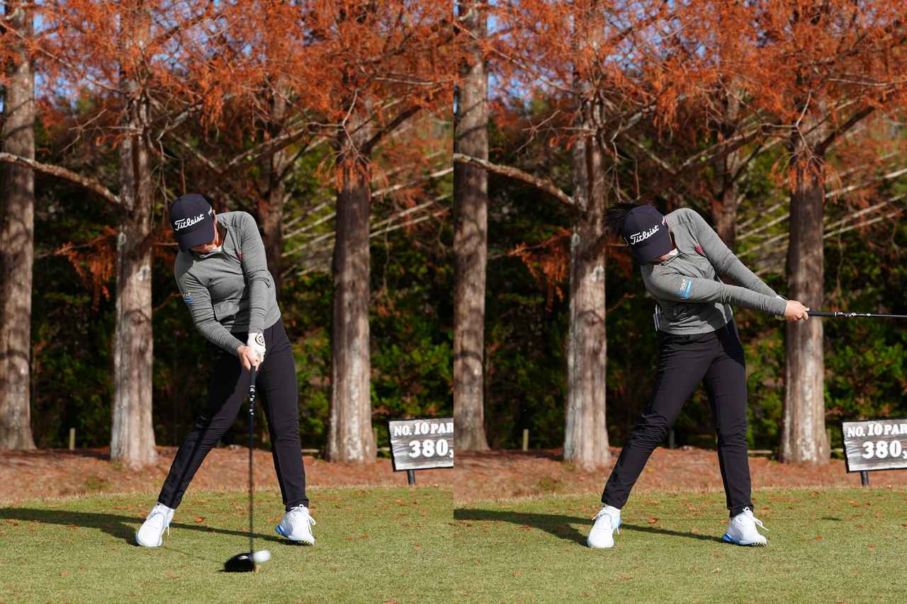 画像: 米西海岸の最優秀選手! 肥後莉音は“運動連鎖”で生まれる正確性が武器【新人女子プロのスウィング#16】 - みんなのゴルフダイジェスト