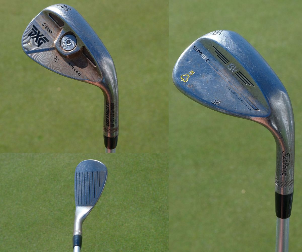 画像: 通常のショットで使用する52度のシュガーダディⅢは、精密なウェイト設計でナップが求める弾道を叶えてくれたという。ボーケイの56度は操作性に優れるMグラインド