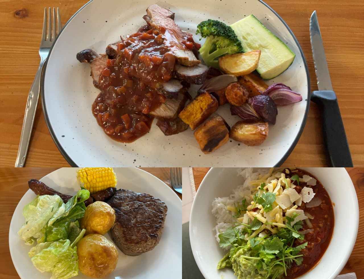 画像: 先週の旦那さまの手料理はレシピなしでラムステーキなど。「こちらもとても美味しかった。彼は小型船を持っていて、定年後はそちらで楽しんでいるみたいです」