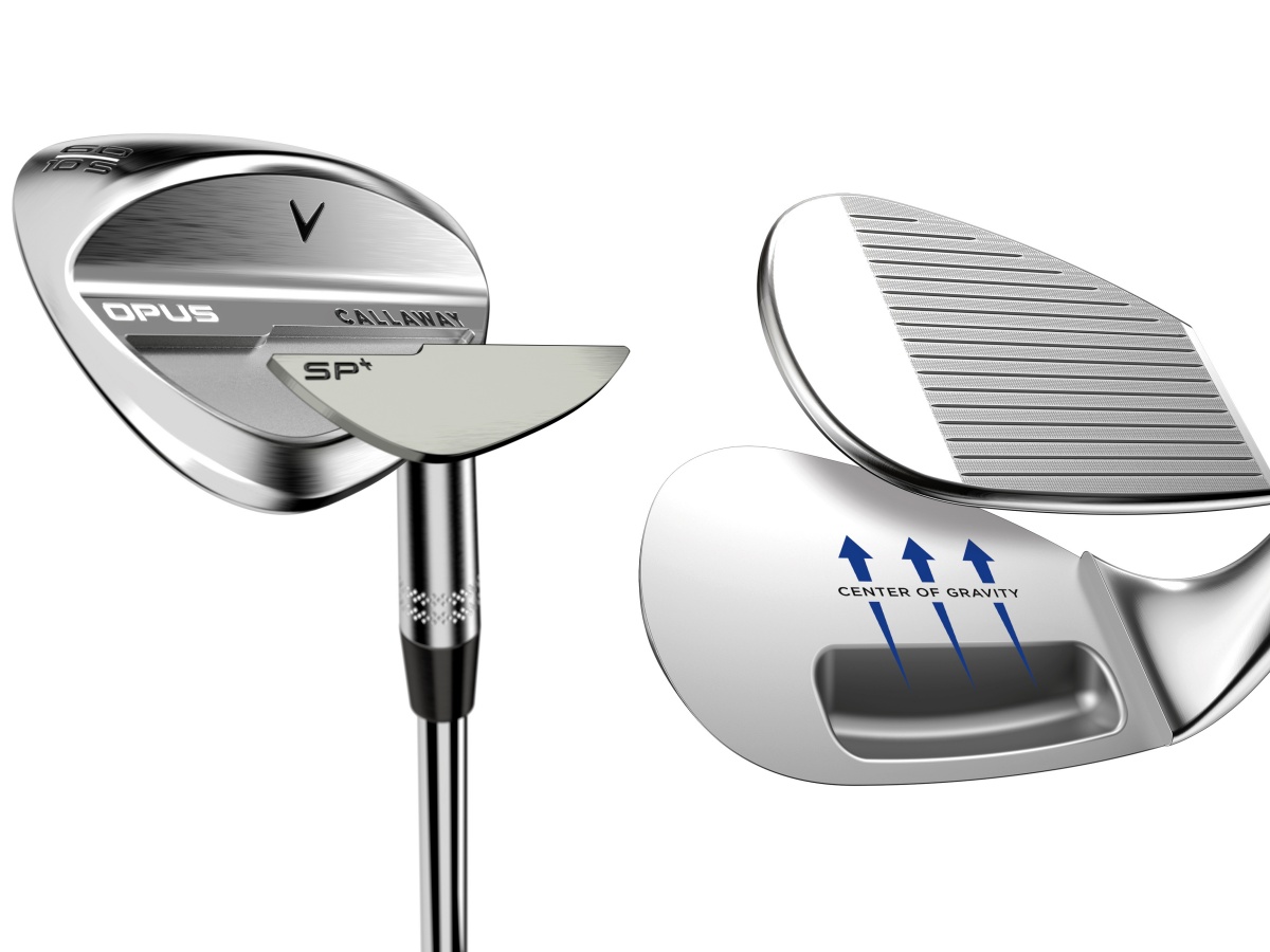 画像: ｢OPUS SP+ウェッジ｣のタングステンプレート（左）とスピンポケット（右）。この2つのテクノロジーによって、かつてない高重心ウェッジとなった