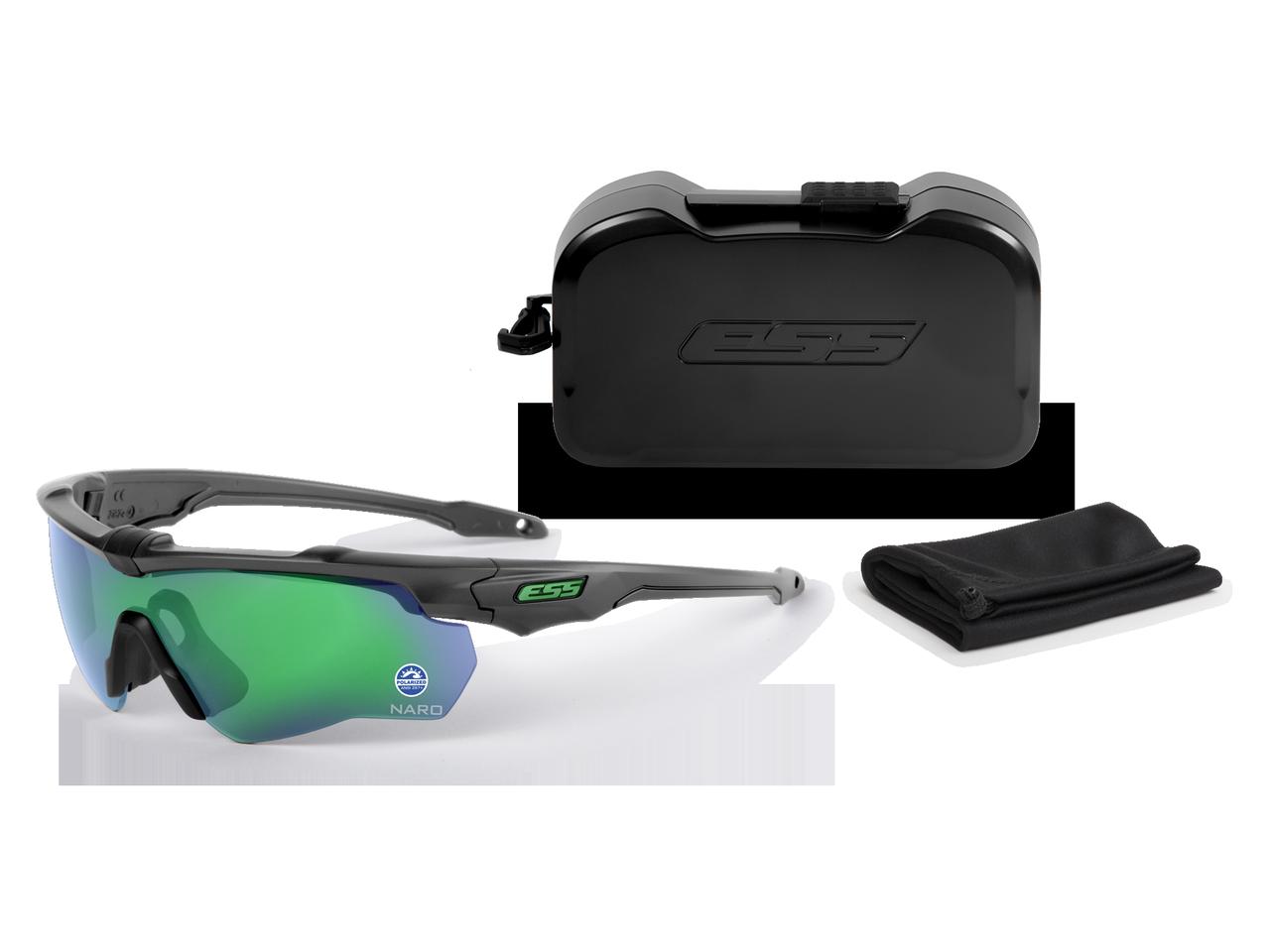 画像: 商品コード：EE9034-20、フレームカラー：カーボングレイ、レンズカラー：偏光ミラーグリーン、可視光線透過率：15％、付属品：ハードケース、マイクロファイバーポーチストラップ付、価格：4万8500円