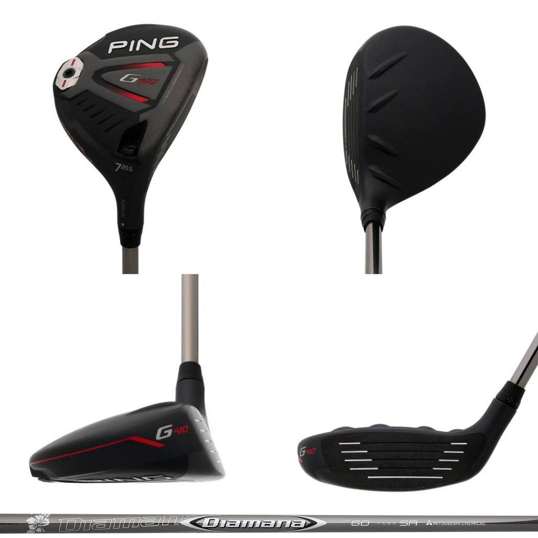 画像: ピン「G410」7番ウッドと三菱ケミカル「ディアマナZF（SR）」
