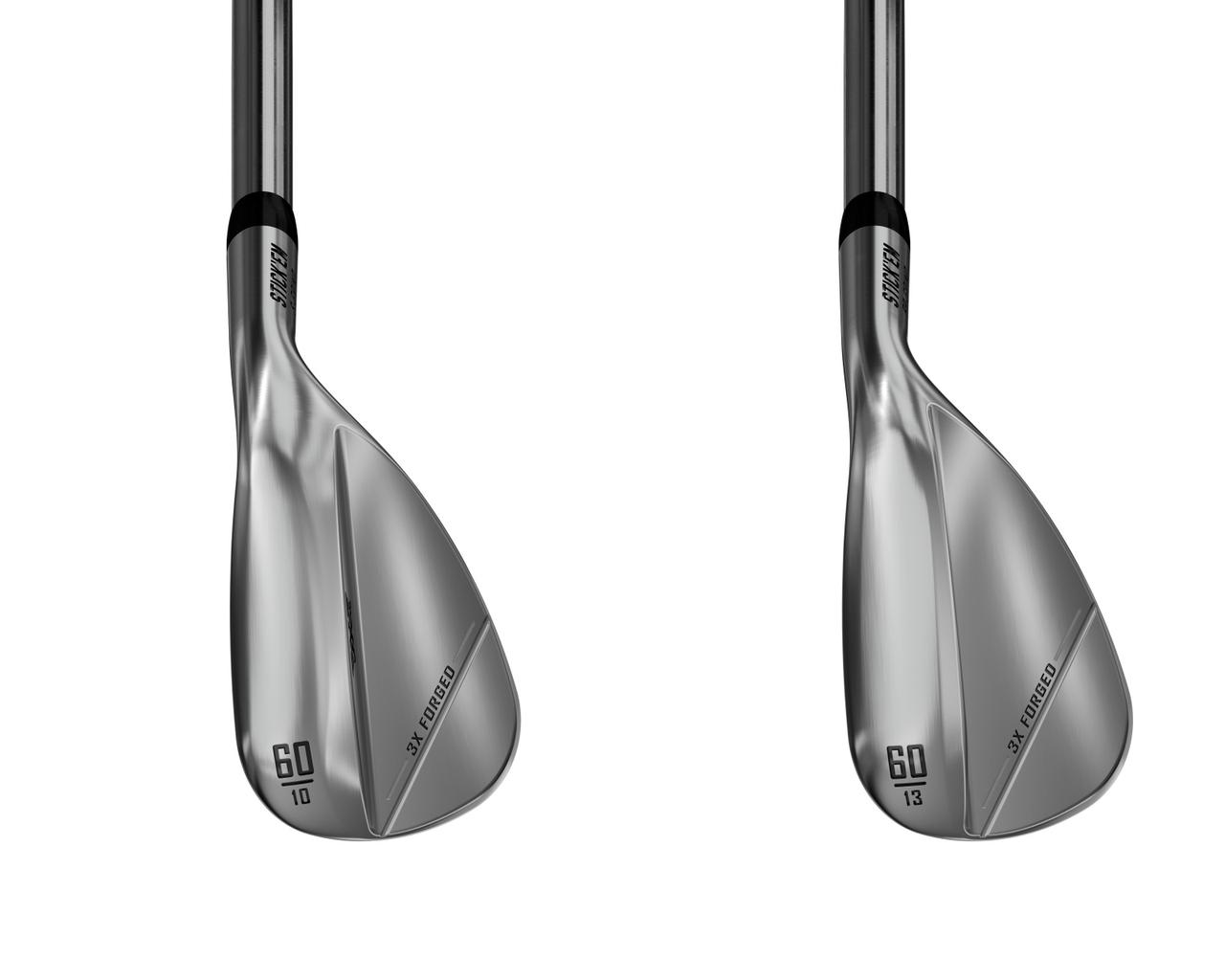 画像: どちらもロフト角60°。左がSグラインド、右がBPグラインド