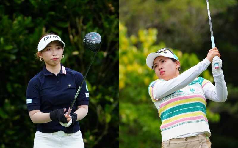 画像: USTマミヤのシャフトを使っている大出瑞月（左）と永井花奈（右）