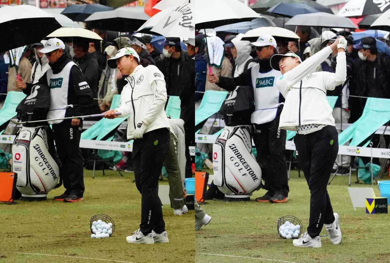 画像: ゴルフをするものであればだれもが一度は試す「片手打ち」がルーティン