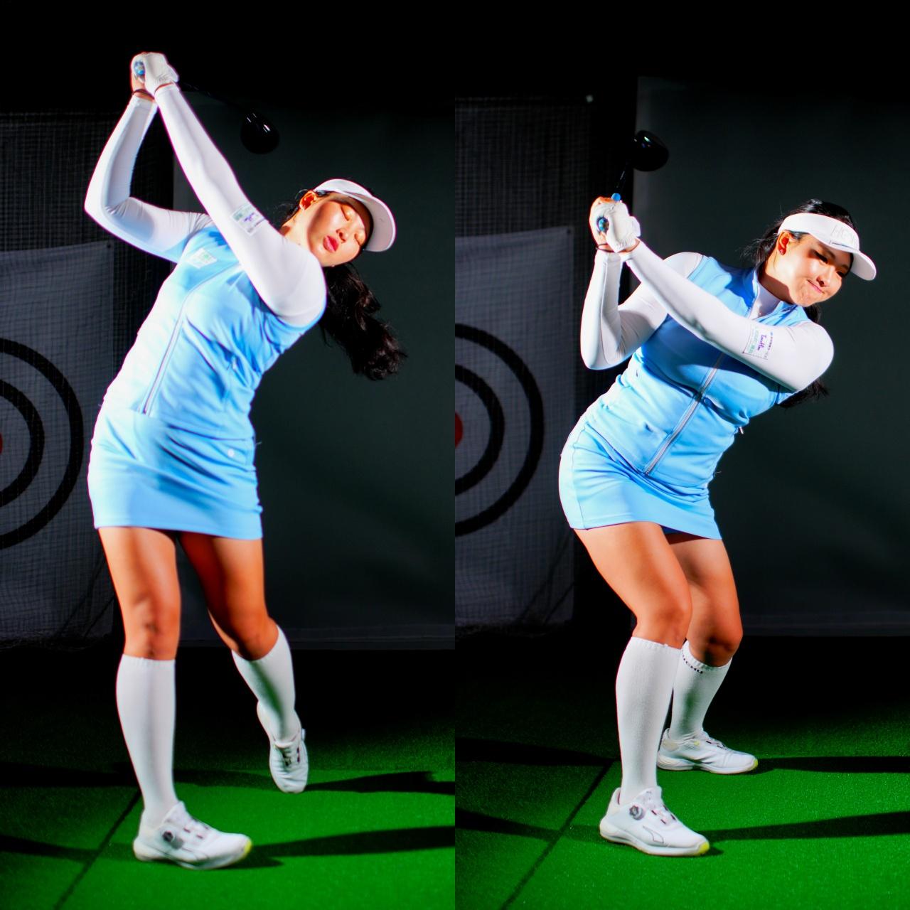 画像: 吐き出さずにダウンスウィング!