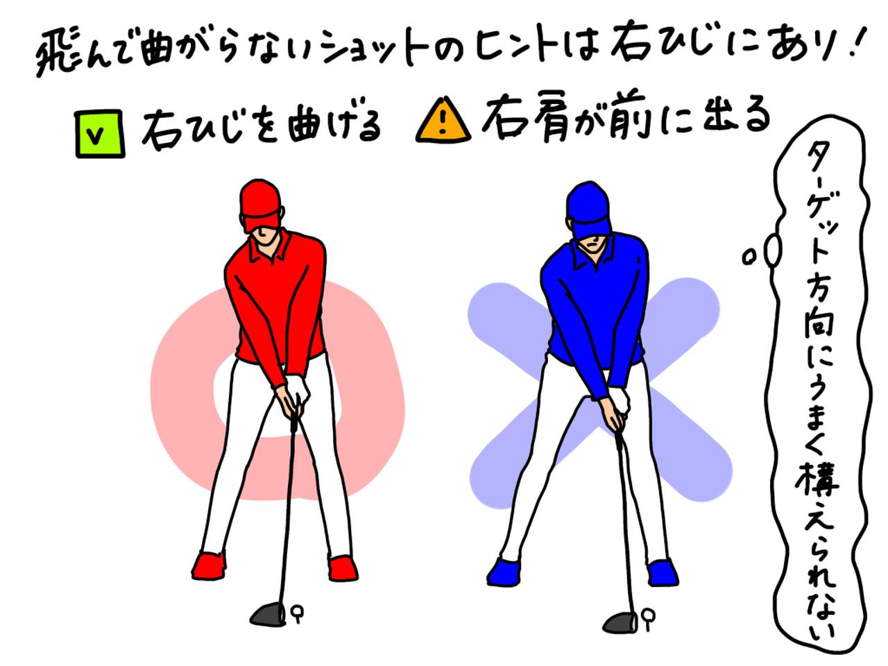 画像: スライス・引っかけの原因は「右ひじ」かも!? 正しい構え方をプロがイラストを交えて解説 - みんなのゴルフダイジェスト