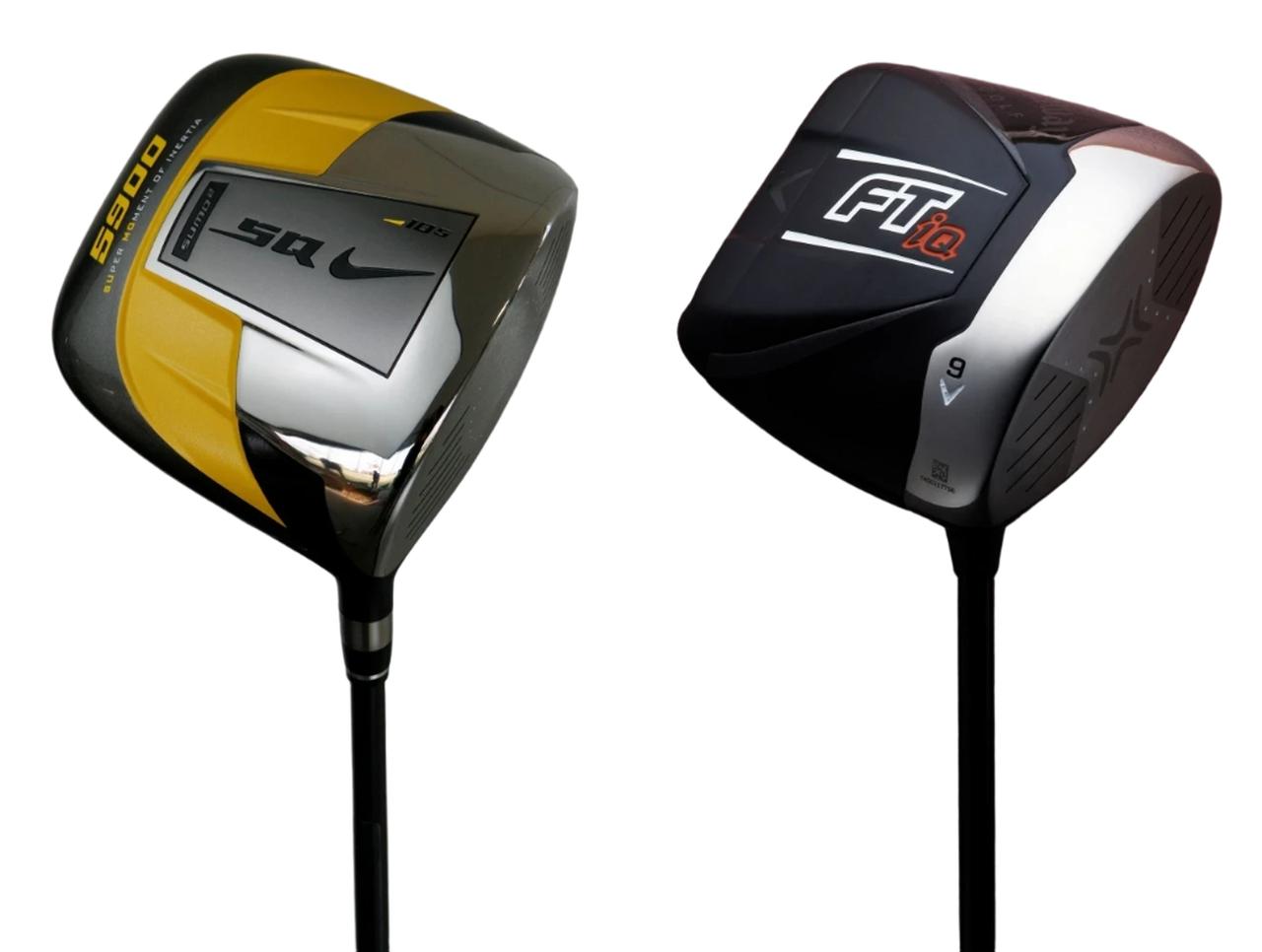 画像: 左からナイキ「サスクワッチSUMO2」、キャロウェイ「FT-iQ」