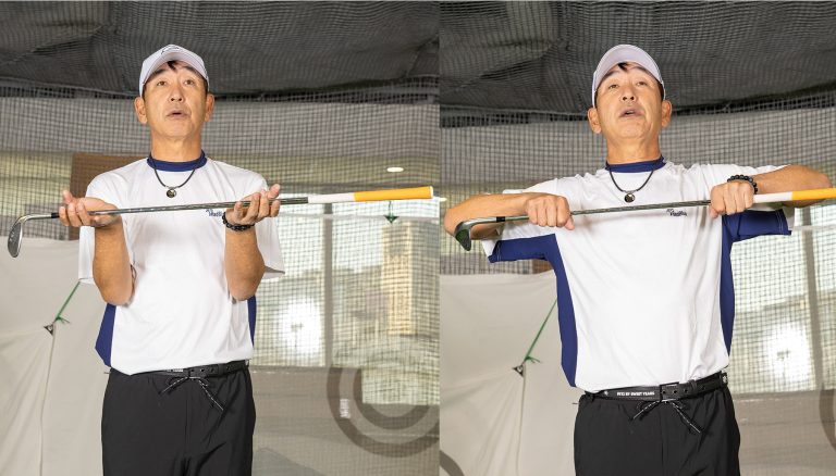 画像: クラブを握らず下から持てば力みもなくなる