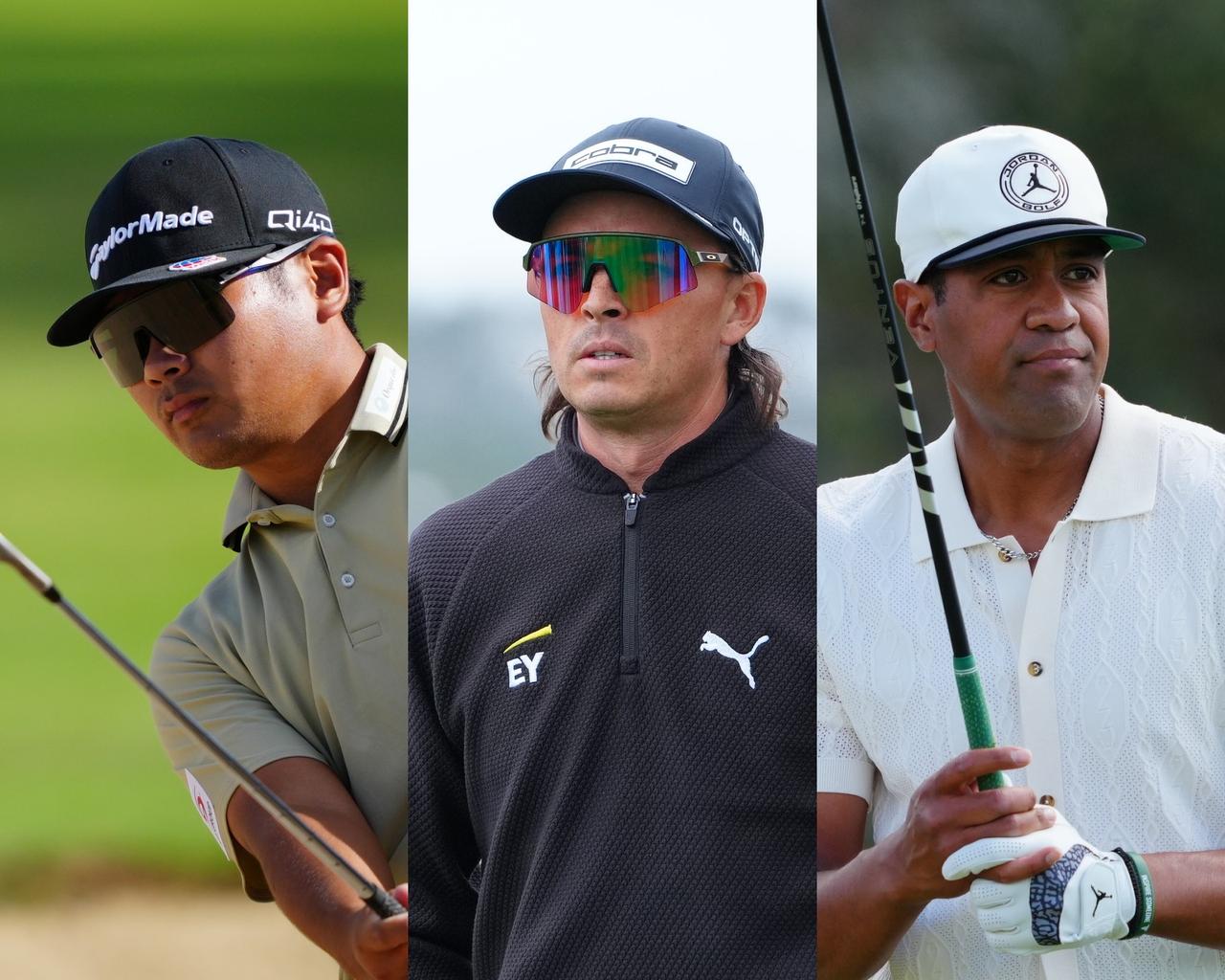 画像: 左から世界ランク64位の久常涼、同65位のリッキー・ファウラー、同107位のトニー・フィナウ（撮影/岩本芳弘）