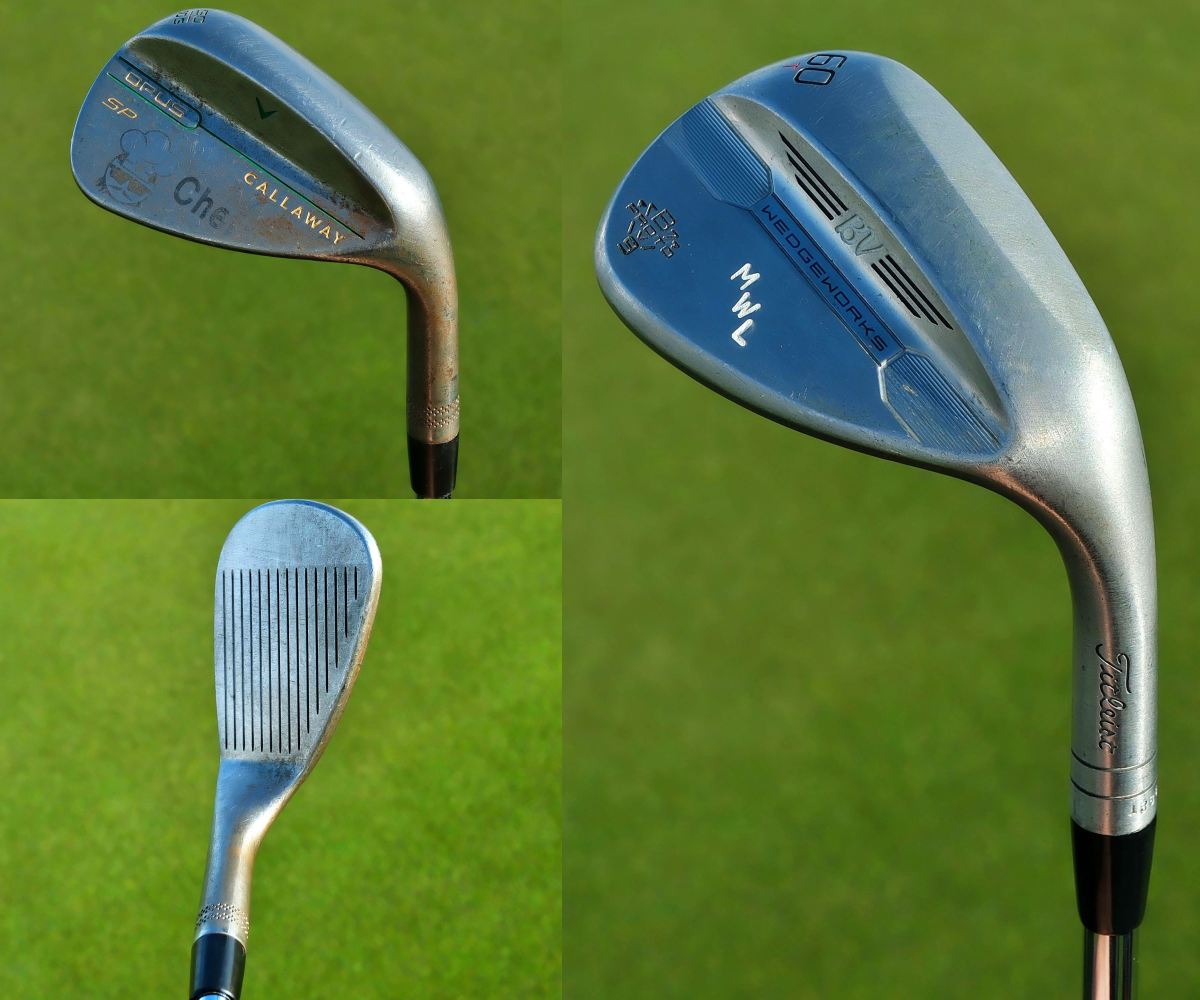 画像: ウェッジは50度がオーパスSP、56度と60度は契約外のボーケイSM9とボーケイウェッジワークスの3本