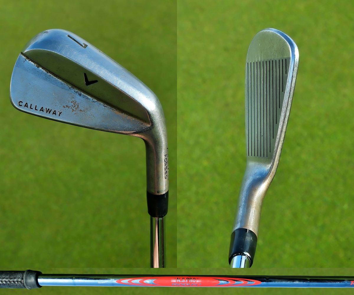 画像: 本人好みのグラインドに調整されたマッスルバック。このアイアンで様々な球を操る