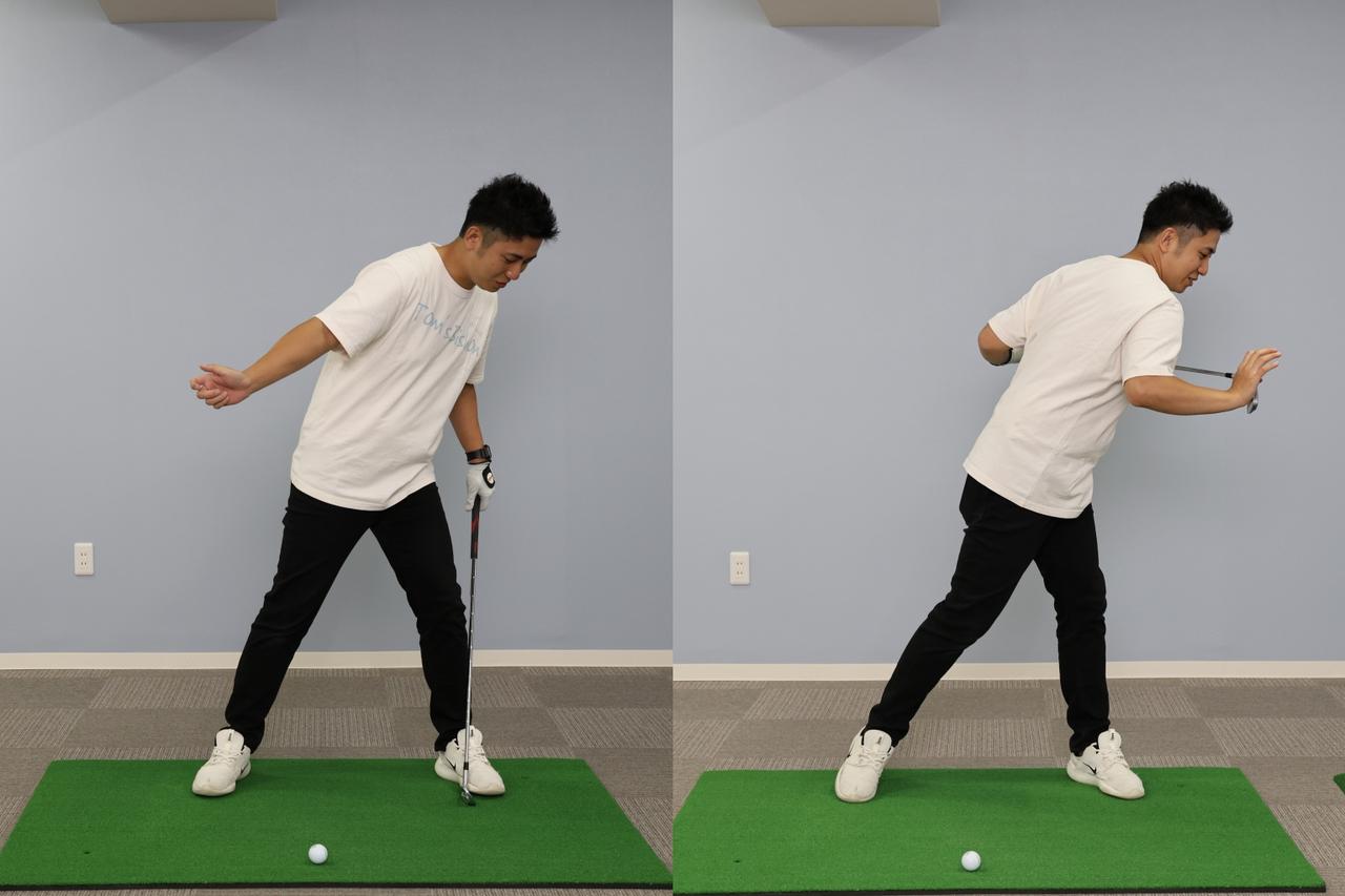 画像: ダウンスウィングで体が左に突っ込んでしまうのはなぜ？ ビギナーが覚えておきたい原因と対処法 - みんなのゴルフダイジェスト