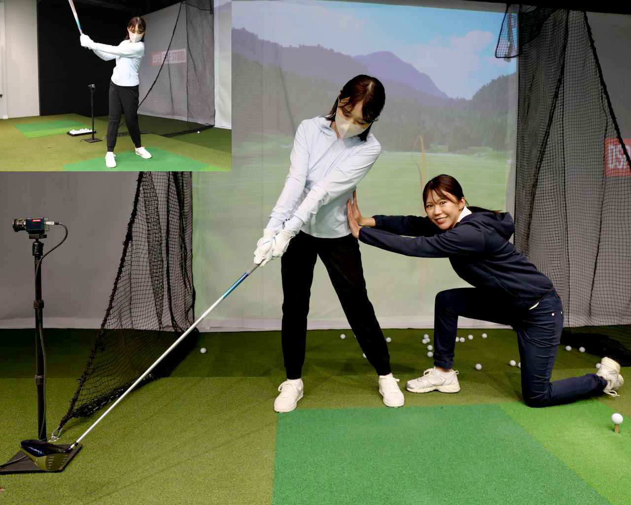 画像: 写真①／M美のように上手くいかない場合は、左のお腹を押されているようなイメージを持つと、動きやすいかもしれません！