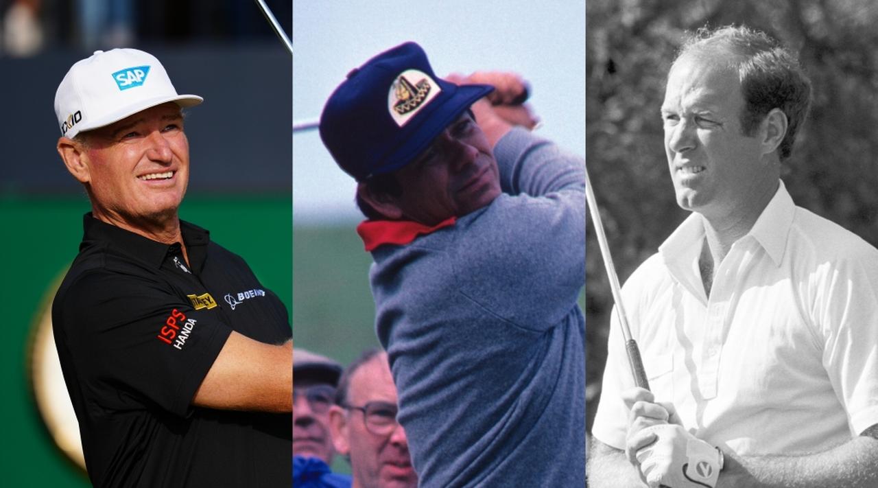 画像: プレーヤーが挙げた「マスターズで勝っておかしくなかった」3選手。左からアーニー・エルス、リー・トレビノ、トム・ワイスコフ