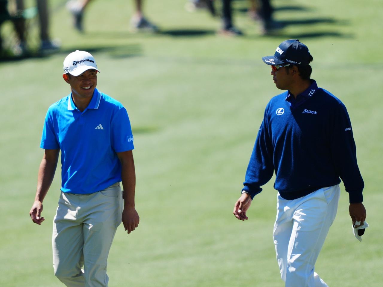 画像: コリン・モリカワと談笑しながらラウンドする松山英樹はイーブンパーの17位タイとまずまずのスタート（撮影/岩本芳弘）