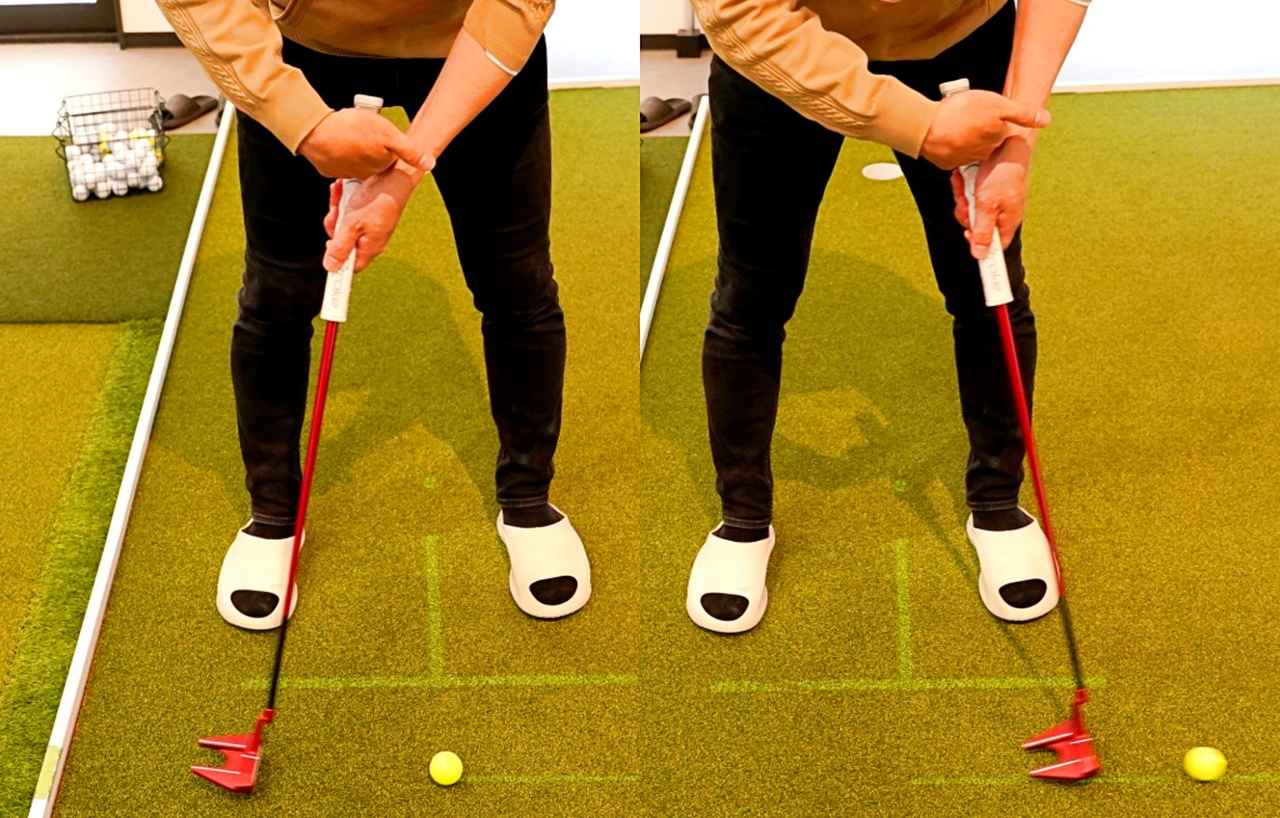 画像: パッティングのミスの多くは手先や手首によるストロークが原因。これを正すストロークを指導