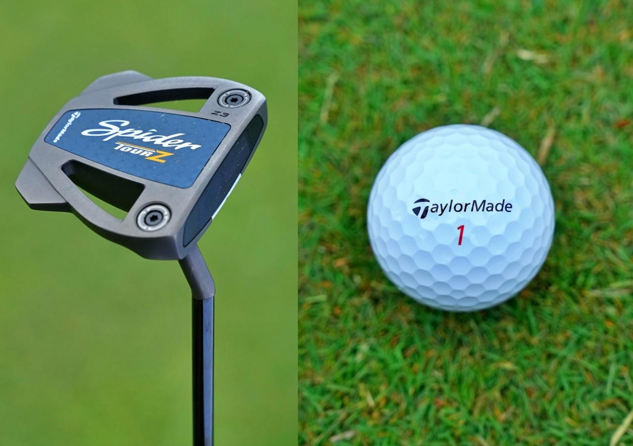 画像: パターは「スパイダーZ」、ボールは「TP5x」を使用
