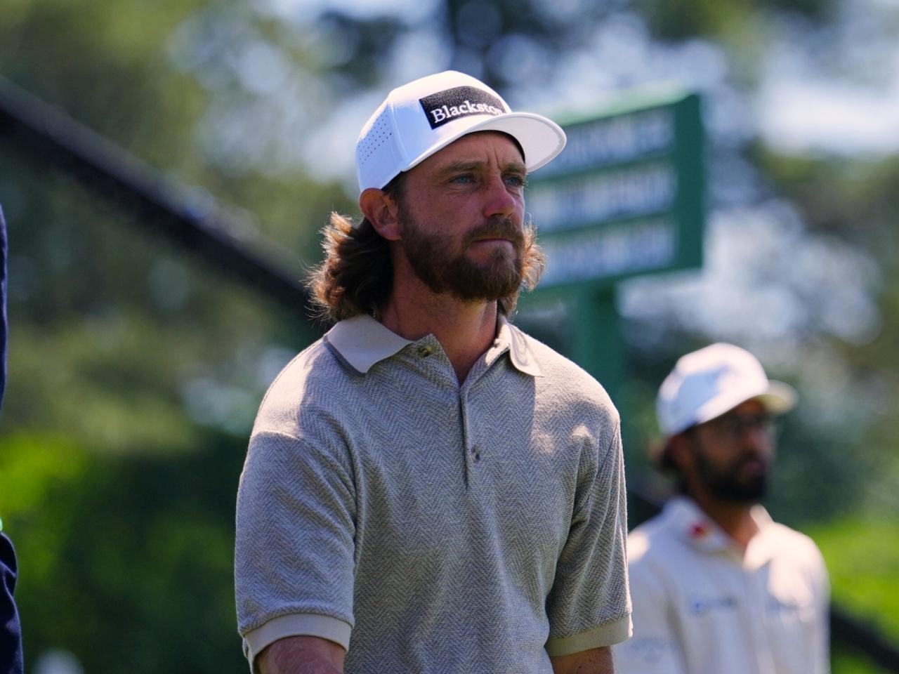 画像: マスターズでは「ブラックストーン」のロゴがついたキャップでプレーした(撮影/岩本芳弘)