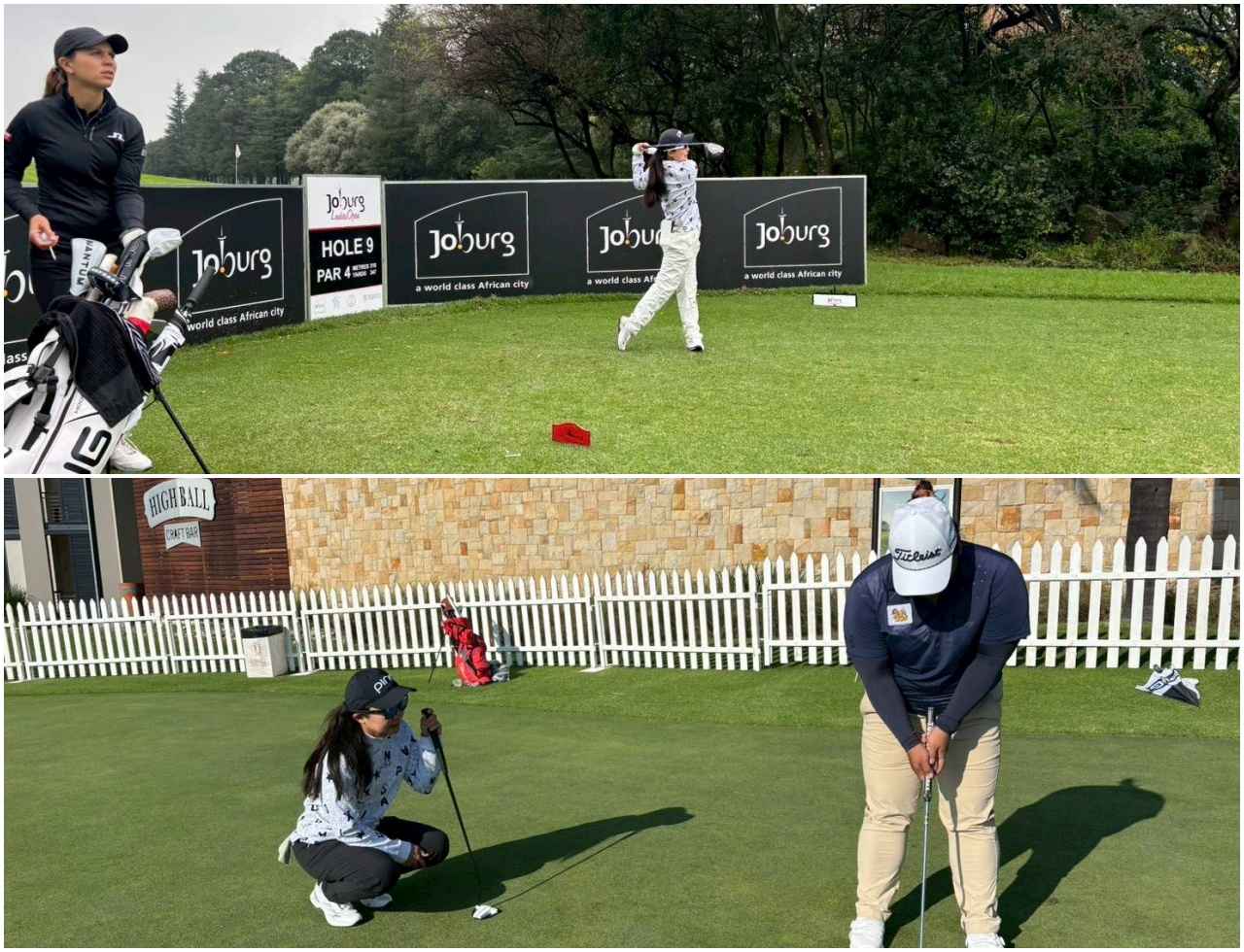 画像: 南アフリカで練習中の彩子。「今回は距離が短いホールでいかにチャンスに付けられるかが大事。グリーン勝負にもなりますので、パットを確実に入れたいですね！」