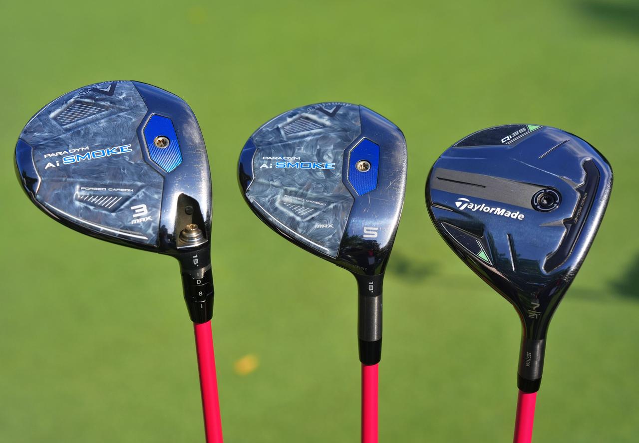 画像: 振り感をすべて揃える狙いで3本のFWのシャフトは同一モデル。古株のクラブが目立つなか、FWは比較的新しいモデルを使用