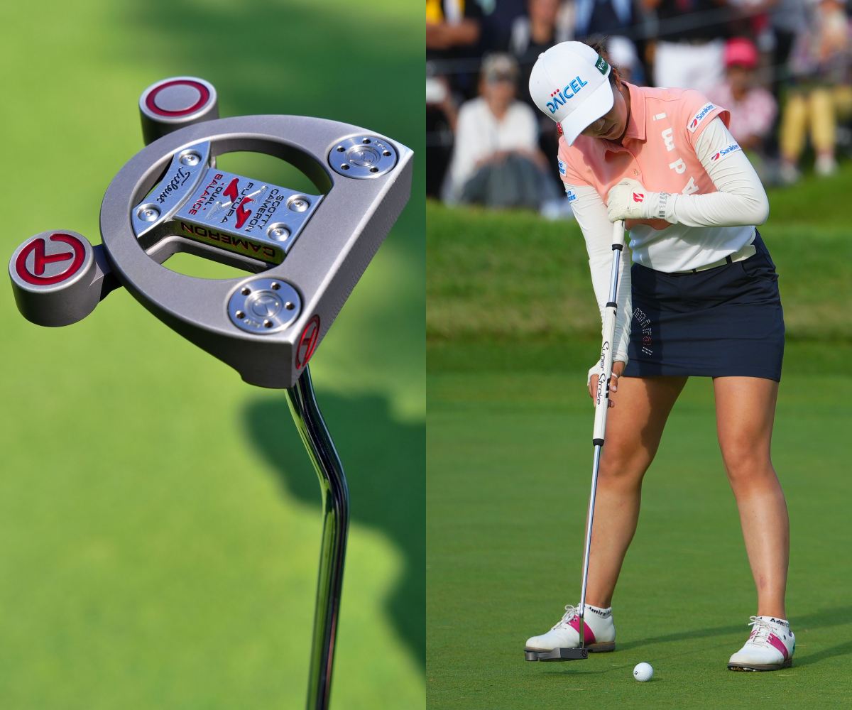 画像: 長尺パターに変更後、このパターとの相性が合い、長年悩んだパットの不調を脱出。長尺変更の際は、先輩の原江里菜からの助言もあった