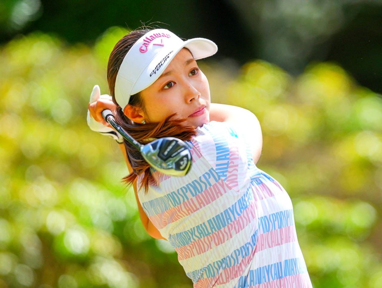 画像: プロ2年目の六車日那乃が173ヤードの8番パー3で5Uを使ってホールインワンを達成（撮影/姉崎正）