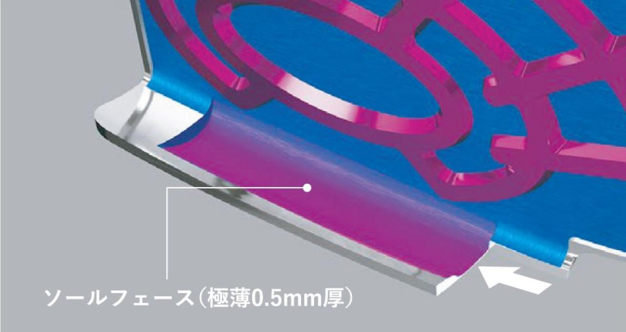 画像: 0.5mmと極薄の「スプリングソール」