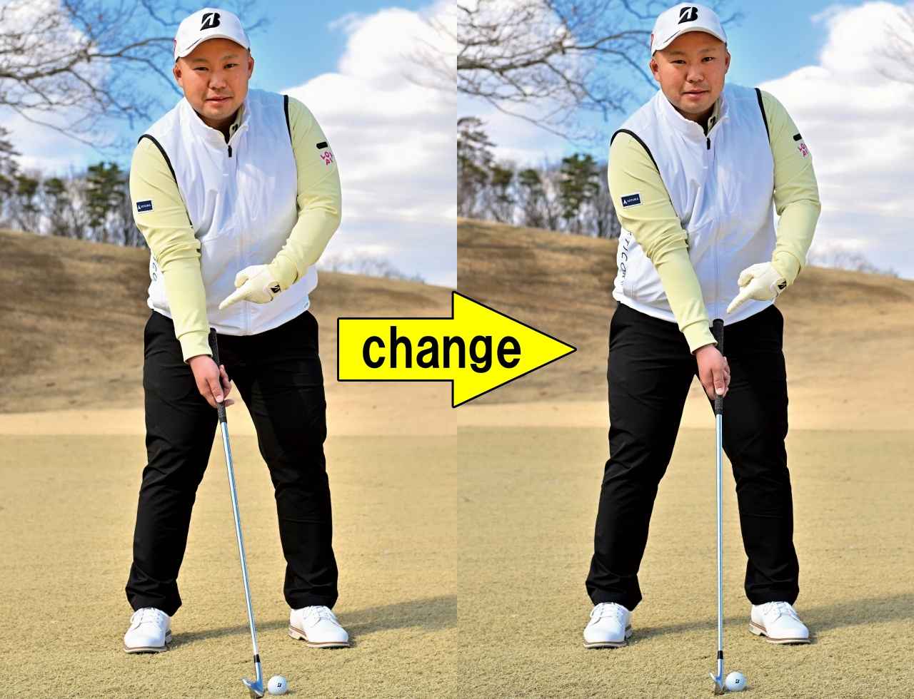 画像: 手元は左太もも内側にセット