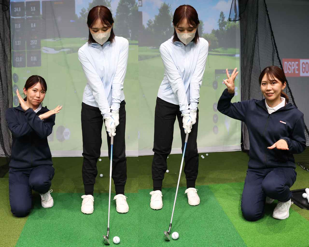 画像: 写真A／【左】レッスン前。【右】レッスン後。ポイントは「7（左足）：3（右足）」