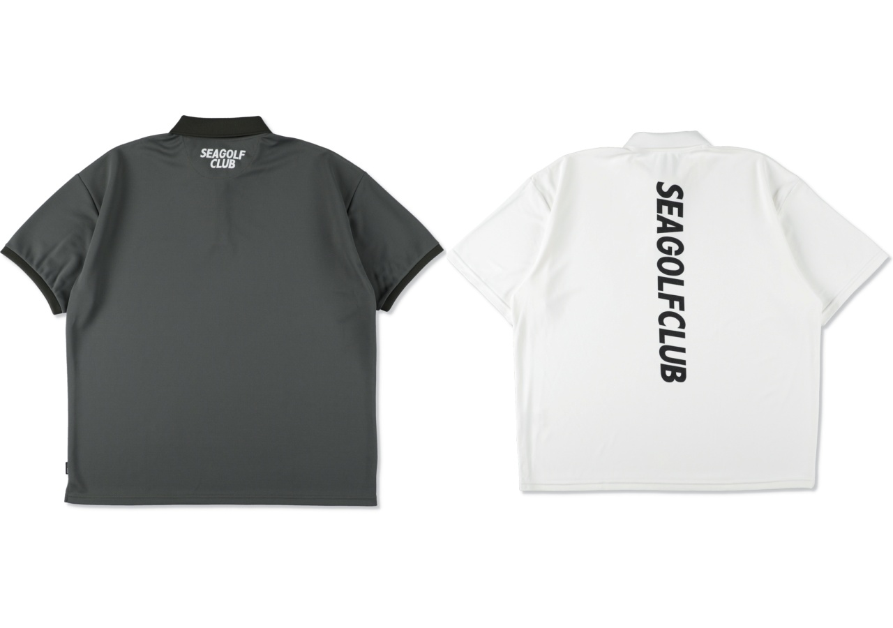 画像: POLO SHIRT S/S TEE（左）／カラー：BLACK、OLIVE、WHITE、BLUE　サイズ：S、M、L、XL　価格：1万5400円 POLO SHIRT BIG LOGO S/S TEE（右）／カラー：BLACK、C_GRAY、WHITE　サイズ：S、M、L、XL　価格：1万6500円