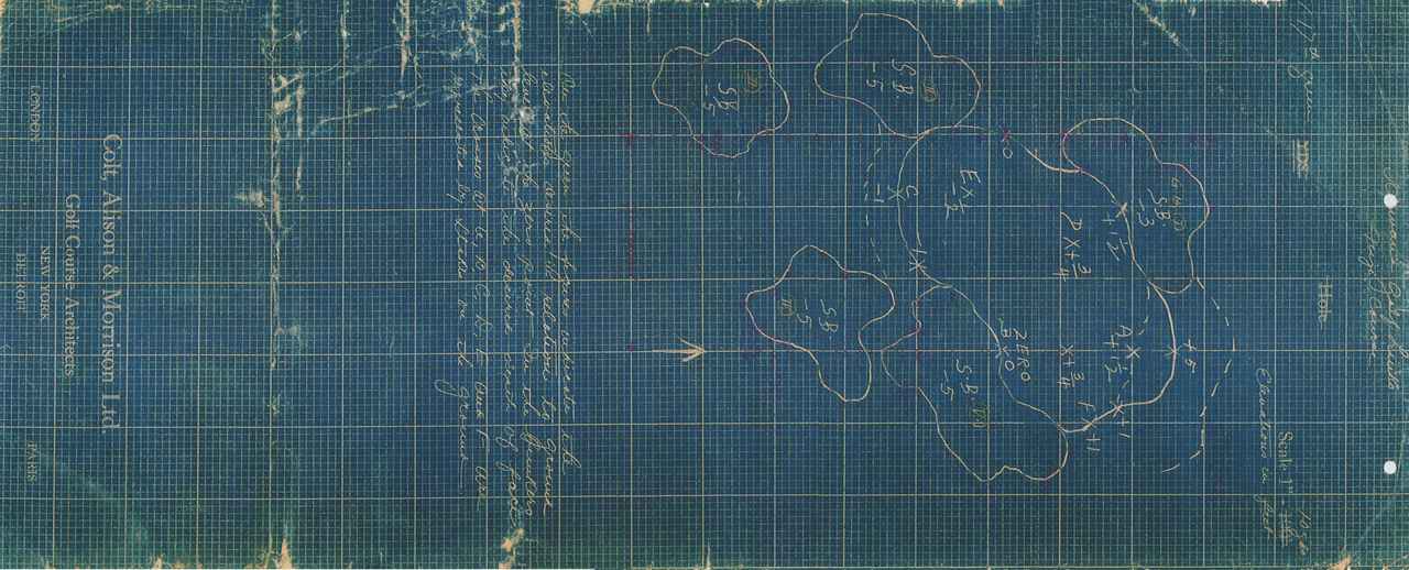 画像: アリソンが描いた川奈GCの設計図