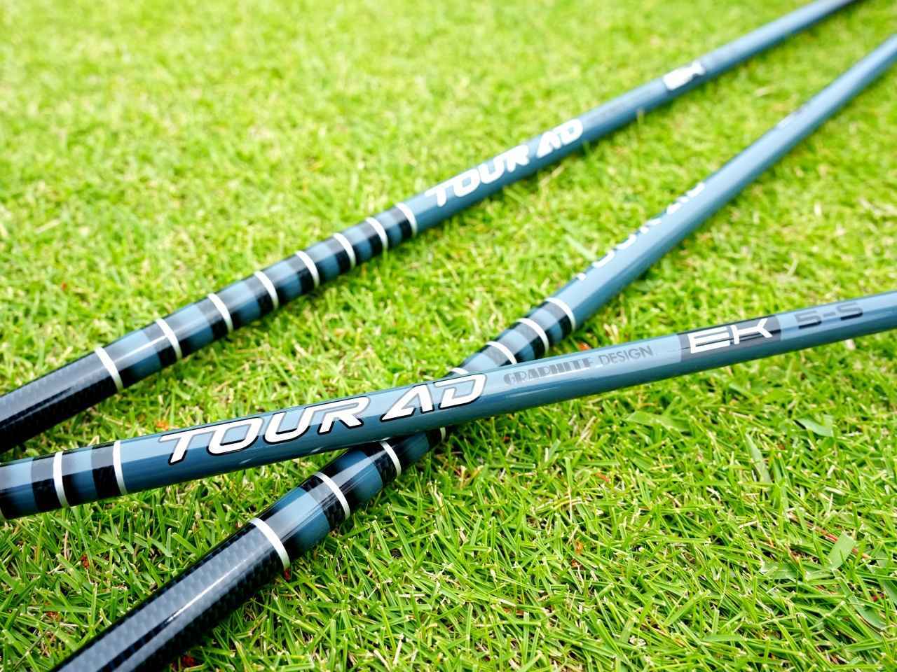 ツアーAD ゴルフシャフト　２本セット 日本ゴルフツアー選手権の練習日に発見、ツアーADの新シャフトはTOUR