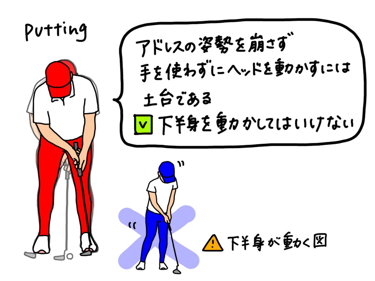 画像: 可能な限り下半身は動かさない