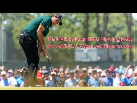 画像1: Phil Mickelson Hits Moving Ball in 2018 U.S. Open www.youtube.com