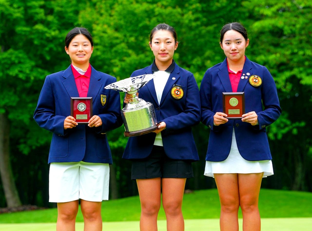 画像: 優勝した長澤、2位の廣吉優梨菜（左）、3位の岩永杏奈（撮影/姉崎正）